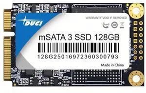 DUCI MSATA 128GB SSD, General Purpose SSD with speeds up to 270MB/s for Notebook and Desktop PCs for Gaming/Work, Black