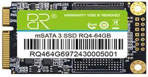 DUCI MSATA 64GB SSD, General Purpose SSD with speeds up to 270MB/s for Notebook and Desktop PCs for Gaming/Work, Green