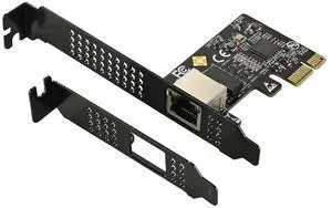 IOCREST IO-PCE8126-GLAN Network Interface Card, AQC113 chip, 5Gbps transfer rate, PCIe x1 single-slot, RJ45 interface, dual-color LED indicator, supports macOS, Windows, Linux, and other systems