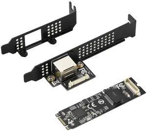 IOCREST IO-M2F8126-GLAN, M.2 (B+M Key) to Single-Port 5G Gigabit Ethernet Adapter, RTL8126 Chipset, 1×RJ45 Port, Dual-Color LED Indicator, Supports macOS, Windows, Linux Systems