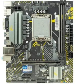 ASL B760MD4-G Motherboard - Supports 12/13th Gen LGA1700, 2×DDR4 64GB, DP/HDMI/VGA, 2.5G LAN, 2×M.2 + 3×SATA3.0