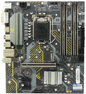 ASL B460M-D4 M-ATX Motherboard - Supports 10th Gen LGA1200, 4x DDR4, HDMI+VGA+DVI, 4×SATA3 + M.2,  1x PCI-E x16, 2x PCI-E x1 slots