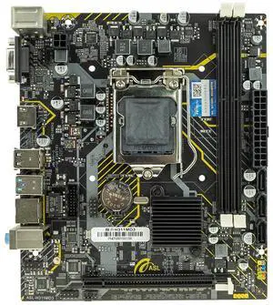 ASL H311M-D3 M-ATX Motherboard, Supports 6/7/8/9th Gen LGA1151, 2xDDR3, HDMI+VGA, 3×SATA3.0,  1x PCI-E x16, 1x PCI-E x1 slots