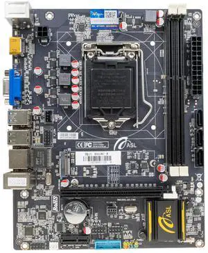 ASL B85M2-K M-ATX Motherboard, Supports 4 Gen LGA1150, 2xDDR3, HDMI+VGA, 2×SATA2.0+2xSATA3.0+M2, 1x PCI-E x16, 2x PCI-E x1 slots