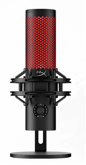 HyperX QuadCast 2  USB Microphone for Gaming, Streaming and Podcasting, with On-Board Controls, LED Lighting, Removable Shock Mount, PC, Mac, PS5, PS4, USB-C - Black