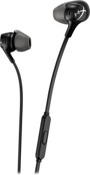 HyperX Cloud Earbuds II 14mm Drivers, Four Eartips, Hard-Shell Carrying Case, Low-Profile 90° Plug, 3.5mm Plug, Built-in Microphone, Multi-Function Button, PC, Mobile, Nintendo Switch Black HyperX Cloud Earbuds II 14mm Drivers, Four Eartips, Hard-Shell Carrying Case, Low-Profile 90° Plug, 3.5mm Plug, Built-in Microphone, Multi-Function Button, PC, Mobile, Nintendo Switch Black