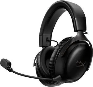 HyperX Cloud III Wireless  Gaming Headset for PC, PS5, PS4, up to 120-hour Battery, 2.4GHz Wireless, DTS Spatial Audio, 53mm Angled Drivers, Memory Foam, Durable Frame, 10mm Microphone, Black