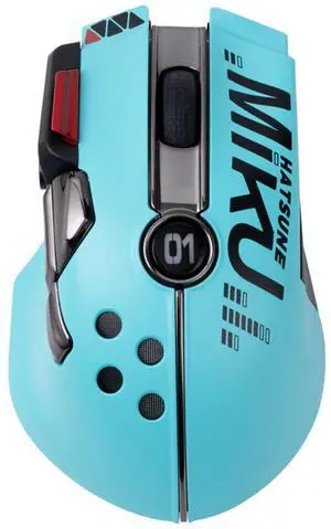 Moeyu Hatsune Miku Control Sonic Mouse, wireless/wired dual mode, 5000W button life, 5-speed DPI adjustment, RGB light effects, Type-C interface, for Windows/MAC OS