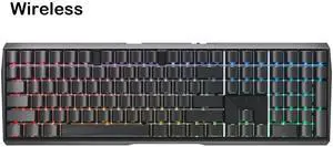 CHERRY MX3.0S Tri Mode RGB Black - Red Switch 108 Keys Mechanical Keyboard, 2.4Ghz Wireless/Wired/Bluetooth, Anodized Aluminum Lump, Suitable for Gaming, Office CHERRY MX3.0S Tri Mode RGB Black - Red Switch 108 Keys Mechanical Keyboard, 2.4Ghz Wireless/Wired/Bluetooth, Anodized Aluminum Lump, Suitable for Gaming, Office