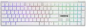 CHERRY MX10.0 Wired Gaming Mechanical Keyboard, White, Full-Size 109 Keys, MX LP Low-Profile Switches, Slim Aluminum Chassis, 16.7 Million Color RGB Backlighting, Ideal for Gaming and Office Use CHERRY MX10.0 Wired Gaming Mechanical Keyboard, White, Full-Size 109 Keys, MX LP Low-Profile Switches, Slim Aluminum Chassis, 16.7 Million Color RGB Backlighting, Ideal for Gaming and Office Use