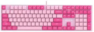 CHERRY KC200 MX Wired Mechanical Keyboard, 108 keys, Candy Color, PBT Keycaps, Multimedia Keys, Full Anti-Ghosting, Ideal for Office and Gaming, Pink Green Switch CHERRY KC200 MX Wired Mechanical Keyboard, 108 keys, Candy Color, PBT Keycaps, Multimedia Keys, Full Anti-Ghosting, Ideal for Office and Gaming, Pink Green Switch
