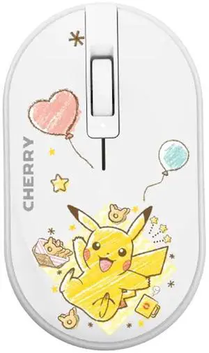 CHERRY MW5180 Pikachu Bluetooth Mouse: Dual-mode wireless, long battery life, compact and portable, quiet operation, high-precision sensor, magnetic cover, compatible with Windows, Fresh White CHERRY MW5180 Pikachu Bluetooth Mouse: Dual-mode wireless, long battery life, compact and portable, quiet operation, high-precision sensor, magnetic cover, compatible with Windows, Fresh White