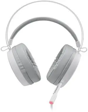 RAPOO VH160S Wired Gaming Headset, Virtual 7.1 Surround Sound, 50mm Drivers, RGB Backlighting, 360° Adjustable Microphone, White RAPOO VH160S Wired Gaming Headset, Virtual 7.1 Surround Sound, 50mm Drivers, RGB Backlighting, 360° Adjustable Microphone, White