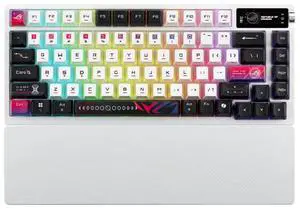 ASUS ROG Azoth X 75% custom gaming keyboard - hot-swappable ROG NX Storm V2 Mechanical Switches, dye-sublimated semi-translucent keycaps,OLED display, three-way control knob,Compatible with Mac OS ASUS ROG Azoth X 75% custom gaming keyboard - hot-swappable ROG NX Storm V2 Mechanical Switches, dye-sublimated semi-translucent keycaps,OLED display, three-way control knob,Compatible with Mac OS