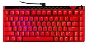 ASUS ROG Falchion Ace 75 HE V2X Wired Analog/Hall Effect Gaming Keyboard 75% TKL, USB, Hot Swappable HFX V2X Magnetic Switch, Rapid Trigger,8KHz Polling, PBT Keycap, Carry Case, Web-based Config - Red ASUS ROG Falchion Ace 75 HE V2X Wired Analog/Hall Effect Gaming Keyboard 75% TKL, USB, Hot Swappable HFX V2X Magnetic Switch, Rapid Trigger,8KHz Polling, PBT Keycap, Carry Case, Web-based Config - Red