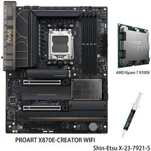ASUS ProArt X870E-CREATOR WIFI Motherboard & AMD Ryzen 9 9900X3D