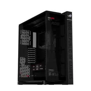 ASUS ROG Cronox GR801 Curved Deluxe Mid-Tower Case, Supports E-ATX and BTF motherboards, Brushed aluminum frame, supports 14 120mm fans, Features 10 preset lighting effects,Black ASUS ROG Cronox GR801 Curved Deluxe Mid-Tower Case, Supports E-ATX and BTF motherboards, Brushed aluminum frame, supports 14 120mm fans, Features 10 preset lighting effects,Black