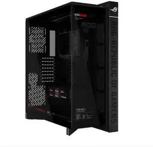 ASUS ROG Cronox GR801 Direct Luxury Edition Mid-Tower Case, Supports E-ATX and BTF motherboards, Brushed aluminum frame, Supports 14 120mm fans, 10 preset lighting effects, Black ASUS ROG Cronox GR801 Direct Luxury Edition Mid-Tower Case, Supports E-ATX and BTF motherboards, Brushed aluminum frame, Supports 14 120mm fans, 10 preset lighting effects, Black