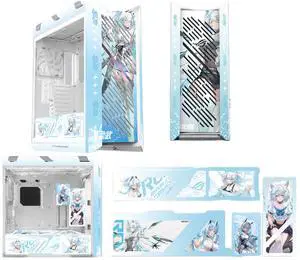 ASUS ROG GX601S Strix Snow Custom Mid-Tower Case, supports EATX motherboards, Aluminum alloy grille design, dual-sided tempered glass, Four 140 x 28mm high-performance fans, ARGB lighting, Blue ASUS ROG GX601S Strix Snow Custom Mid-Tower Case, supports EATX motherboards, Aluminum alloy grille design, dual-sided tempered glass, Four 140 x 28mm high-performance fans, ARGB lighting, Blue