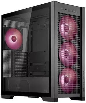 ASUS TUF GAMING GT302 ARGB Mid-Tower Case, Equipped with 4 140 x 28 mm ARGB fans, Supports BTF 2.0 rear-mounted motherboards, Features two USB-A and USB Type-C ports, Black ASUS TUF GAMING GT302 ARGB Mid-Tower Case, Equipped with 4 140 x 28 mm ARGB fans, Supports BTF 2.0 rear-mounted motherboards, Features two USB-A and USB Type-C ports, Black