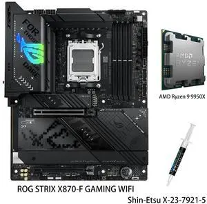 ASUS TUF GAMING B850M-E WIFI Motherboard & AMD Ryzen 7 9800X3D CPU
