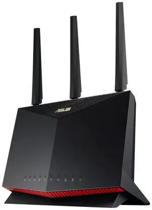 ASUS RT-AX86U Pro Gaming Router, AX5700 Dual-Band Wi-Fi 6, PS5 Compatible, AiProtection Pro Network Security, Advanced Parental Controls, 2.5G Ethernet Port, Dedicated Gaming Port, Adaptive QoS ASUS RT-AX86U Pro Gaming Router, AX5700 Dual-Band Wi-Fi 6, PS5 Compatible, AiProtection Pro Network Security, Advanced Parental Controls, 2.5G Ethernet Port, Dedicated Gaming Port, Adaptive QoS