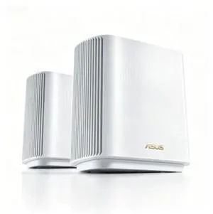 ASUS ZenWiFi AX7800 White Mesh Router, WiFi 6 Tri-Band Wireless, Broadcom 1.7GHz Quad-Core Processor, Dual 160MHz Channels, 2.5G Ethernet Port, RangeBoost Plus, AiMesh Supported - White (2-Pack) ASUS ZenWiFi AX7800 White Mesh Router, WiFi 6 Tri-Band Wireless, Broadcom 1.7GHz Quad-Core Processor, Dual 160MHz Channels, 2.5G Ethernet Port, RangeBoost Plus, AiMesh Supported - White (2-Pack)