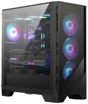 MSI MAG FORGE 320R AIRFLOW Desktop PC Case, Supports ATX / MicroATX / MiniITX Motherboards, 4 PreInstalled ARGB Fans, 360mm AIO Cooler Support, Magnetic Dust Filter MSI MAG FORGE 320R AIRFLOW Desktop PC Case, Supports ATX / MicroATX / MiniITX Motherboards, 4 PreInstalled ARGB Fans, 360mm AIO Cooler Support, Magnetic Dust Filter