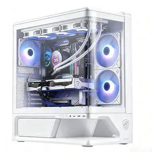 MSI MPG VIXTA 300R PZ White MidTower Ocean View PC Case, Supports Regular ATX, MicroATX, MiniITX & BackConnect ATX / MicroATX Motherboards, OnePiece Curved Tempered Glass, 3 PreInstalled Fans MSI MPG VIXTA 300R PZ White MidTower Ocean View PC Case, Supports Regular ATX, MicroATX, MiniITX & BackConnect ATX / MicroATX Motherboards, OnePiece Curved Tempered Glass, 3 PreInstalled Fans
