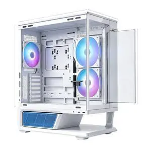 MSI MPG VIXTA 300L PZ White MidTower Ocean View PC Case, Supports ATX BackConnect Motherboards, OnePiece Curved Tempered Glass, Trapezoidal Base Design, 35mm Rear CableRouting Space MSI MPG VIXTA 300L PZ White MidTower Ocean View PC Case, Supports ATX BackConnect Motherboards, OnePiece Curved Tempered Glass, Trapezoidal Base Design, 35mm Rear CableRouting Space