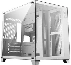 MSI PAG PANO M100L WHITE MicroATX Tower Gaming PC Case, Tempered Glass Side, MicroATX/MiniITX Support, Ocean View, 270° PillarFree Panel, 360mm AIO Support, 9 Fan Mounts MSI PAG PANO M100L WHITE MicroATX Tower Gaming PC Case, Tempered Glass Side, MicroATX/MiniITX Support, Ocean View, 270° PillarFree Panel, 360mm AIO Support, 9 Fan Mounts