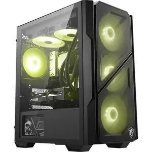 MSI MAG FORGE M110L AIRFLOW Black MidTower Gaming PC Case, Supports MicroATX & MiniITX Motherboards, 240mm AIO Cooler Support, Tempered Glass Side Panel, 7 Fan Mounts MSI MAG FORGE M110L AIRFLOW Black MidTower Gaming PC Case, Supports MicroATX & MiniITX Motherboards, 240mm AIO Cooler Support, Tempered Glass Side Panel, 7 Fan Mounts