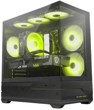 MSI MAG PANO M110L Small Form Factor Ocean View PC Case, Supports MicroATX(BackConnect) & MiniITX Motherboards, 270° PillarFree Side Panel, 360mm AIO Cooler Support, 9 Fan Mounts MSI MAG PANO M110L Small Form Factor Ocean View PC Case, Supports MicroATX(BackConnect) & MiniITX Motherboards, 270° PillarFree Side Panel, 360mm AIO Cooler Support, 9 Fan Mounts