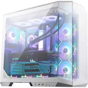 MSI MAG PANO M100L PZ WHITE MicroATX Tower Ocean View Case, BackConnect MicroATX & MiniITX, EATX Compatible, 360mm AIO Support, RTX 5090, 160mm Fan Mounts MSI MAG PANO M100L PZ WHITE MicroATX Tower Ocean View Case, BackConnect MicroATX & MiniITX, EATX Compatible, 360mm AIO Support, RTX 5090, 160mm Fan Mounts