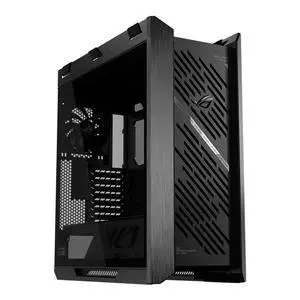 ASUS ROG GX601S Mid-Tower Gaming Case, Supports EATX motherboards, Aluminum alloy grille design, Dual tempered glass side panels, 3D noise-reducing filter, ARGB lighting, Black ASUS ROG GX601S Mid-Tower Gaming Case, Supports EATX motherboards, Aluminum alloy grille design, Dual tempered glass side panels, 3D noise-reducing filter, ARGB lighting, Black