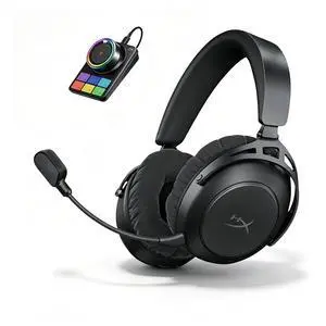 HYPERX Alpha II Wireless Gaming Headset, 2.4GHz/Bluetooth, 250-hour battery life, dual-chamber design, customizable RGB lighting, compatible with PC, PS, Switch, Mac, mobile devices, 3.5mm connection HYPERX Alpha II Wireless Gaming Headset, 2.4GHz/Bluetooth, 250-hour battery life, dual-chamber design, customizable RGB lighting, compatible with PC, PS, Switch, Mac, mobile devices, 3.5mm connection