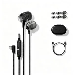HyperX Cloud Earbuds III S Wired In-Ear Gaming Eadset, USB-C Port, Built-in Sound Card, Patented Ear-Concha Chamber Tip Design, Rich and Balanced Sound Quality, 14.3mm Dynamic Driver, Black HyperX Cloud Earbuds III S Wired In-Ear Gaming Eadset, USB-C Port, Built-in Sound Card, Patented Ear-Concha Chamber Tip Design, Rich and Balanced Sound Quality, 14.3mm Dynamic Driver, Black