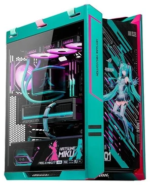 ASUS ROG GX601S Helios Hatsune Miku Gaming Desktop PC, 9800X3D+5080+32G+1TB, R7 9800X3D, ASUS PRIME RTX 5080 O16G, 32GB (16G*2) DDR5, 1TB PCIE5.0 M.2 SSD, ASUS ROG-STRIX-1000P-GAMING ASUS ROG GX601S Helios Hatsune Miku Gaming Desktop PC, 9800X3D+5080+32G+1TB, R7 9800X3D, ASUS PRIME RTX 5080 O16G, 32GB (16G*2) DDR5, 1TB PCIE5.0 M.2 SSD, ASUS ROG-STRIX-1000P-GAMING