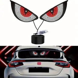 Amblive Devil Eye LED Car Light  Red USB-Powered Evil Eye Ambient Light for Cars, Trucks, SUVs  Plug & Play, No Wiring, Sleek Interior Light, Nighttime Safety, Unique Accessory, No Battery Required
