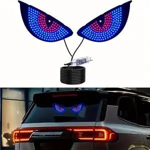 Amblive Devil Eye LED Car Light  Red USB-Powered Evil Eye Ambient Light for Cars, Trucks, SUVs  Plug & Play, No Wiring, Sleek Interior Light, Nighttime Safety, Unique Accessory, No Battery Required
