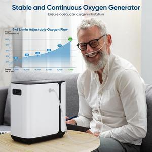 MONPORT Household Oxygen Concentrator Machine, Adjusatble Oxygen Generator for Home use(1-6L) , Smart Device with Complete Accessories