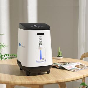 MONPORT Lightweight Oxygen Machine for Home/Travel - 1-7L/min Adjustable Flow, Dual Voltage Compatible, Built-in Nebulizer, 48dB Silent Operation, LED Panel & Timer Function
