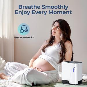 MONPORT Dual-Function Oxygen Concentrator with Nebulizer - 1-7L Adjustable Flow, 90%±3% High Purity, 48dB Silent Mode & 24H Auto Timer, Remote Control & Voice Guidance for Home Use
