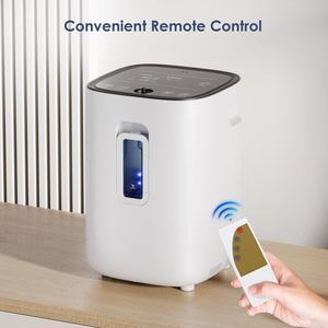 MONPORT Smart 2-in-1 Respiratory Support System - 7-Level Oxygen Flow with Humidification, Remote Control & LED Display, 24H Safety Auto-Off for Family/Office Use