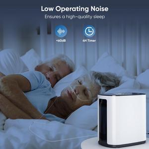 MONPORT Smart 2-in-1 Oxygen Machine for Whole Family - 1-7L Adjustable Flow with Humidification, Voice Guidance & Remote Control, 24H Safety Cycle for Bedroom/Office