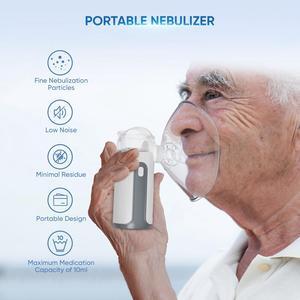 MONPORT Portable Mesh Nebulizer with 3 Modes & Eco Battery - 50dB Quiet, 10ml Capacity & USB Rechargeable for Adult/Child Respiratory Support