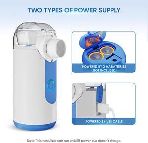 Monport Portable Mesh Humidifier with Dual Power & 3 Modes - 10mL Tank, 5m Ultra-Fine Mist, Under 50dB for Home Office Travel