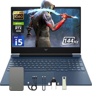 HP Victus 15.6" Gaming Laptop, 144Hz Full HD IPS Display, Intel-i5 12450H, 32GB Memory, 2TB SSD + 160GB Docking Station Set, NVIDIA GeForce RTX 3050, Backlit Keyboard, Wi-Fi 6, Win 11, Blue