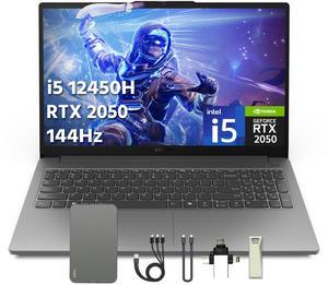 Lenovo LOQ Essential 15.6" Gaming Laptop, 144Hz FHD IPS Display, 8GB DDR5 RAM, 512GB SSD, Intel i5-12450HX, NVIDIA GeForce RTX 2050 Graphics, Win 11, Wi-Fi 6, Gray, 128GB Docking Station Set