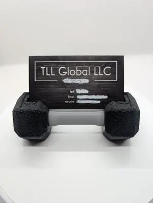 Novelty Dumbbell Business Card Holder, Office Business Card Displays,Desk Decorative Weightlifting Accessory for Gym Enthusiasts